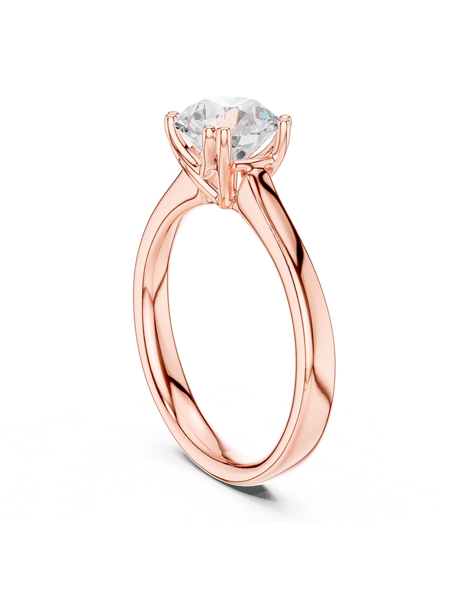 Anillo de compromiso de oro 9 k zirconia cúbica 3