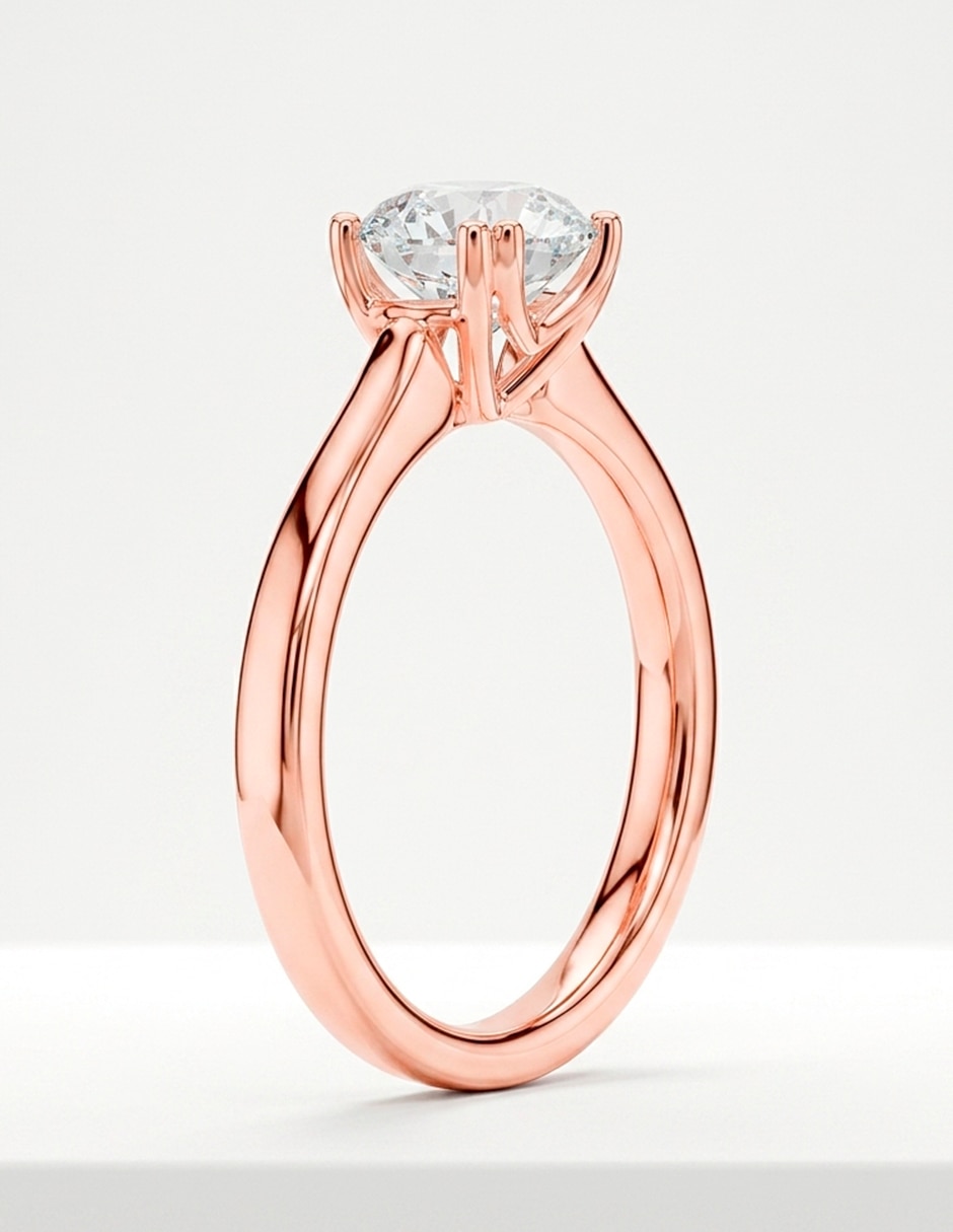 Anillo de compromiso de oro 9 k zirconia cúbica 6