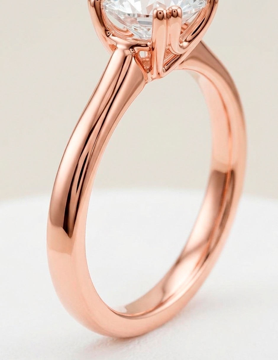 Anillo de compromiso de oro 9 k zirconia cúbica 7