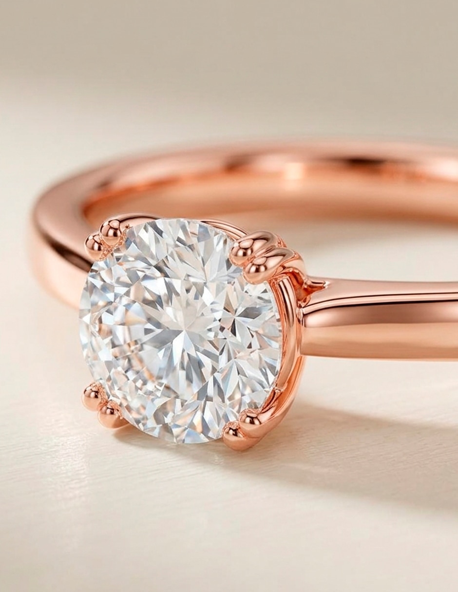 Anillo de compromiso de oro 9 k zirconia cúbica 9