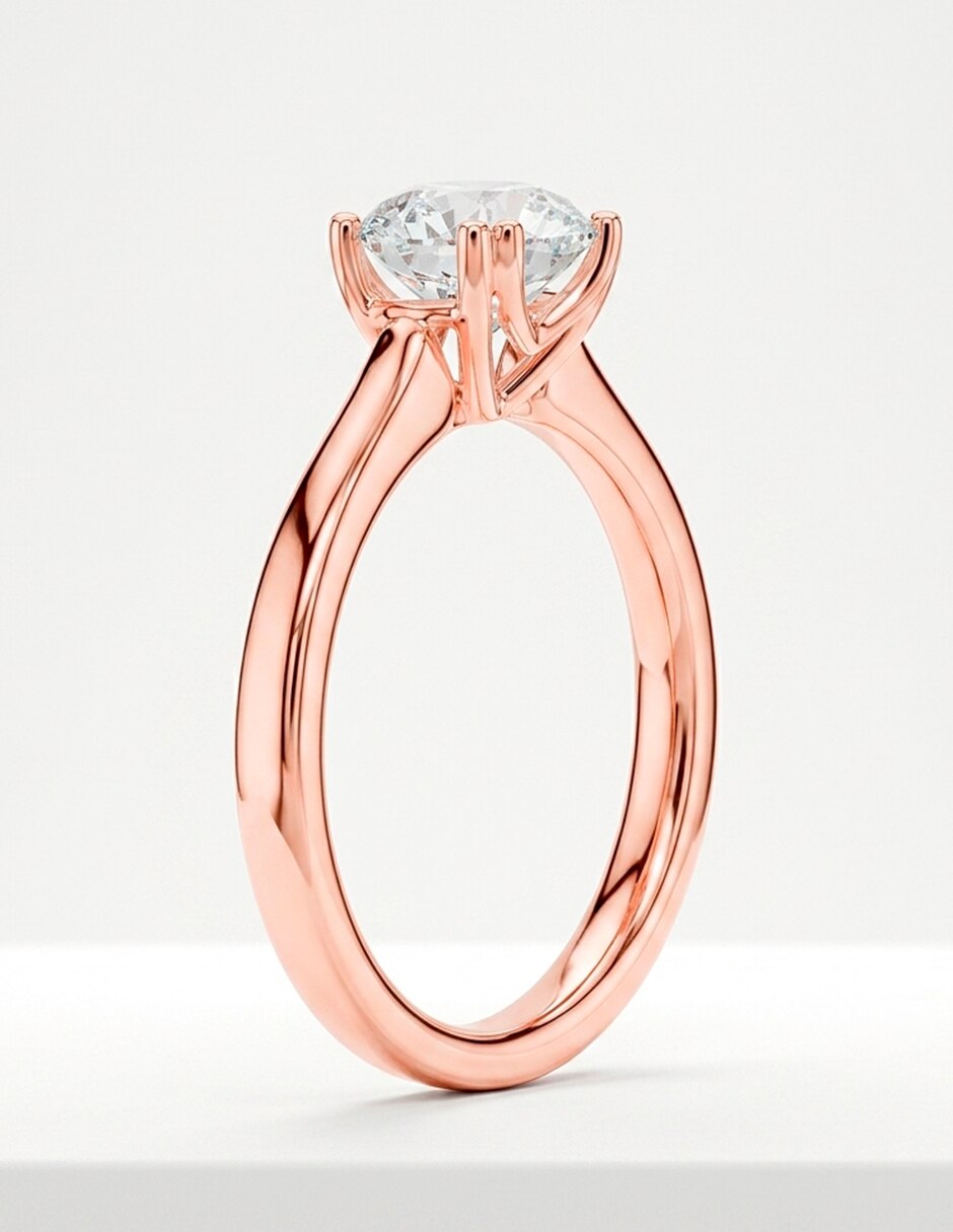 Anillo de compromiso de oro 14 k Amore Mio! diamante de laboratorio 7