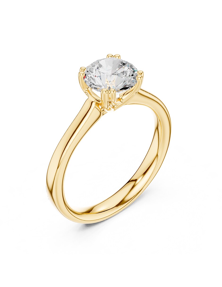 Anillo de compromiso de oro 14 k 2