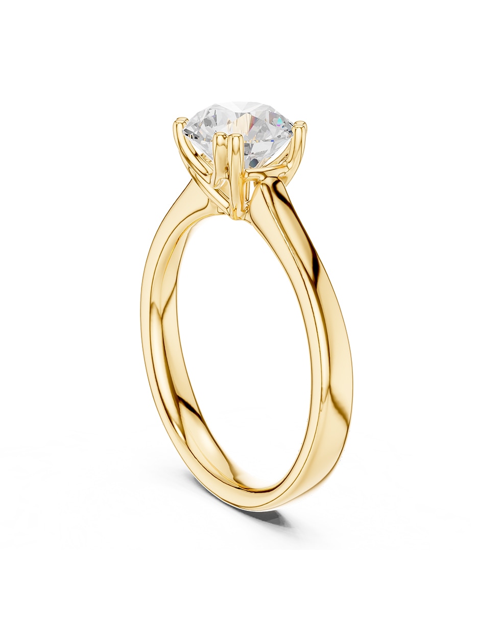 Anillo de compromiso de oro 14 k 3