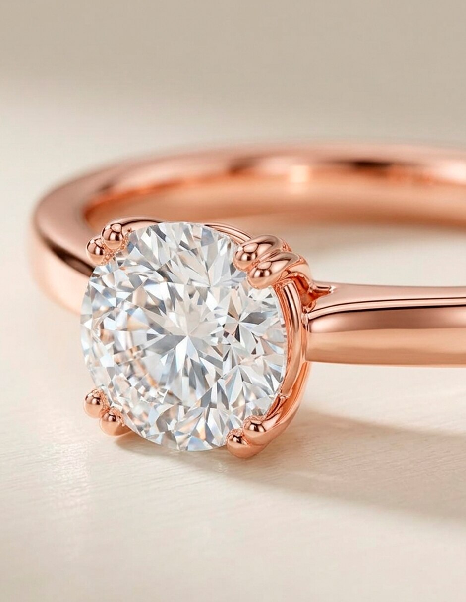 Anillo de compromiso de oro 18 k Amore Mio! diamante de laboratorio 8