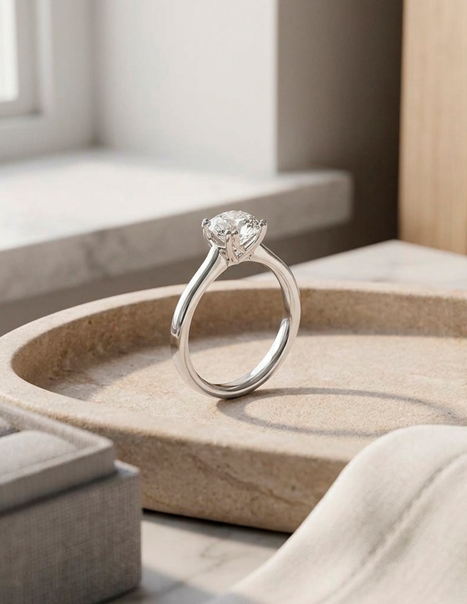 Anillo de compromiso de oro 9 k 6