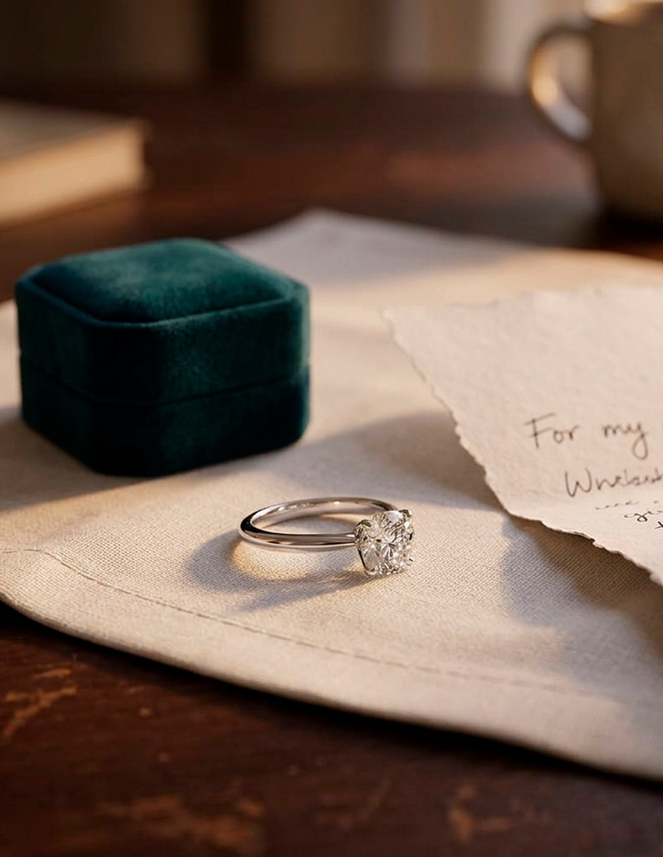 Anillo de compromiso de oro 18 K 8