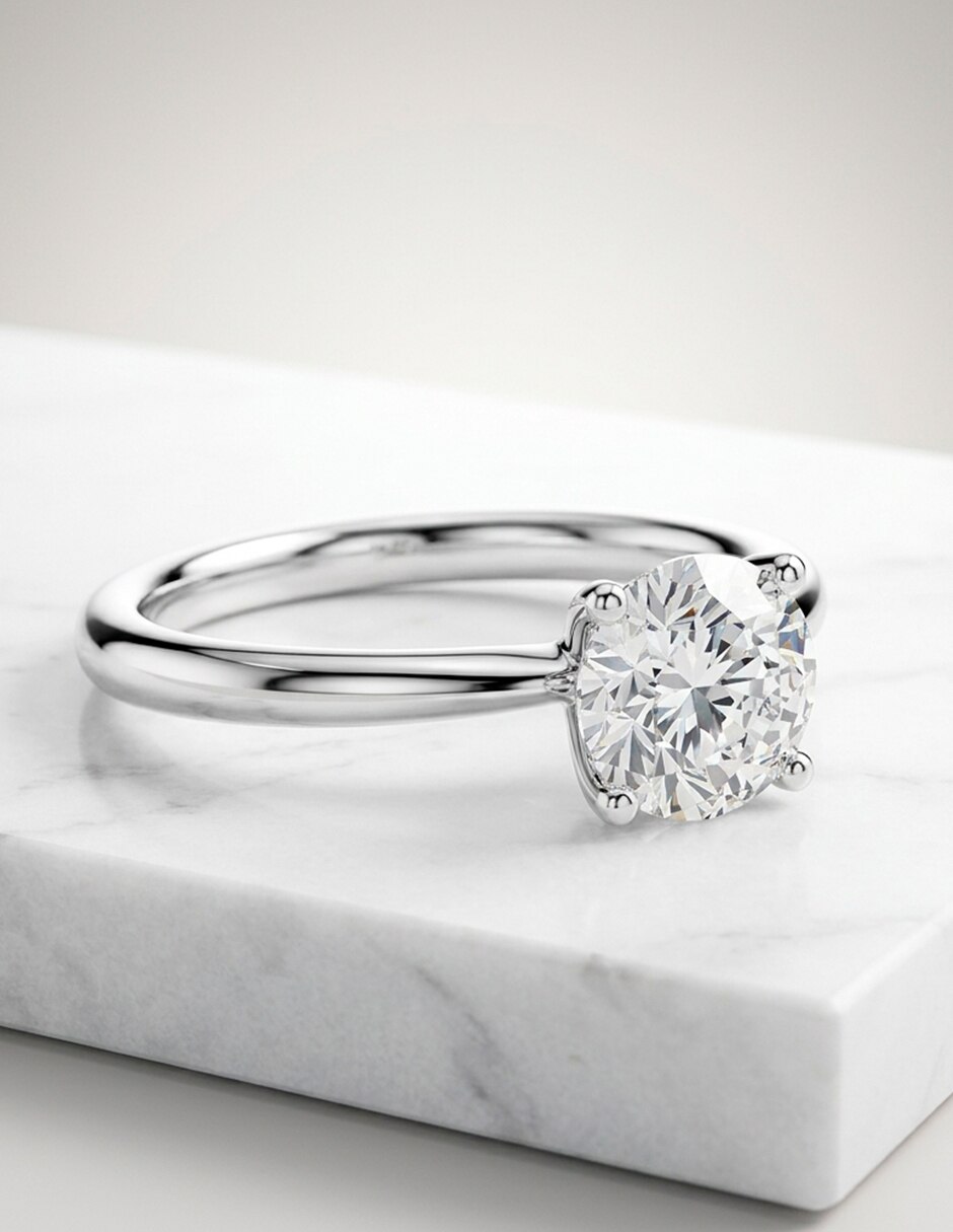 Anillo de compromiso de oro 14 k Amore Mio! diamante de laboratorio 10