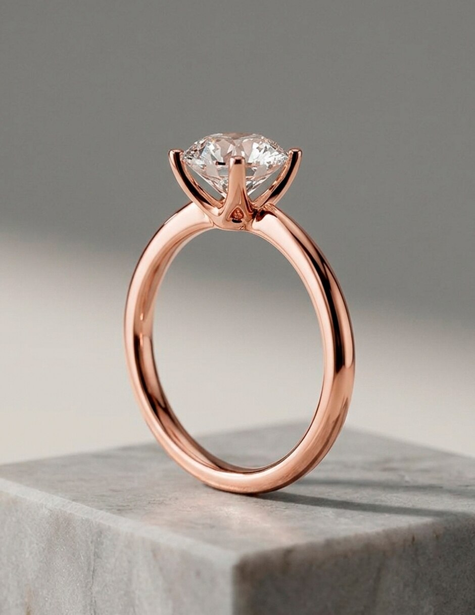 Anillo de compromiso de oro 18 K 8