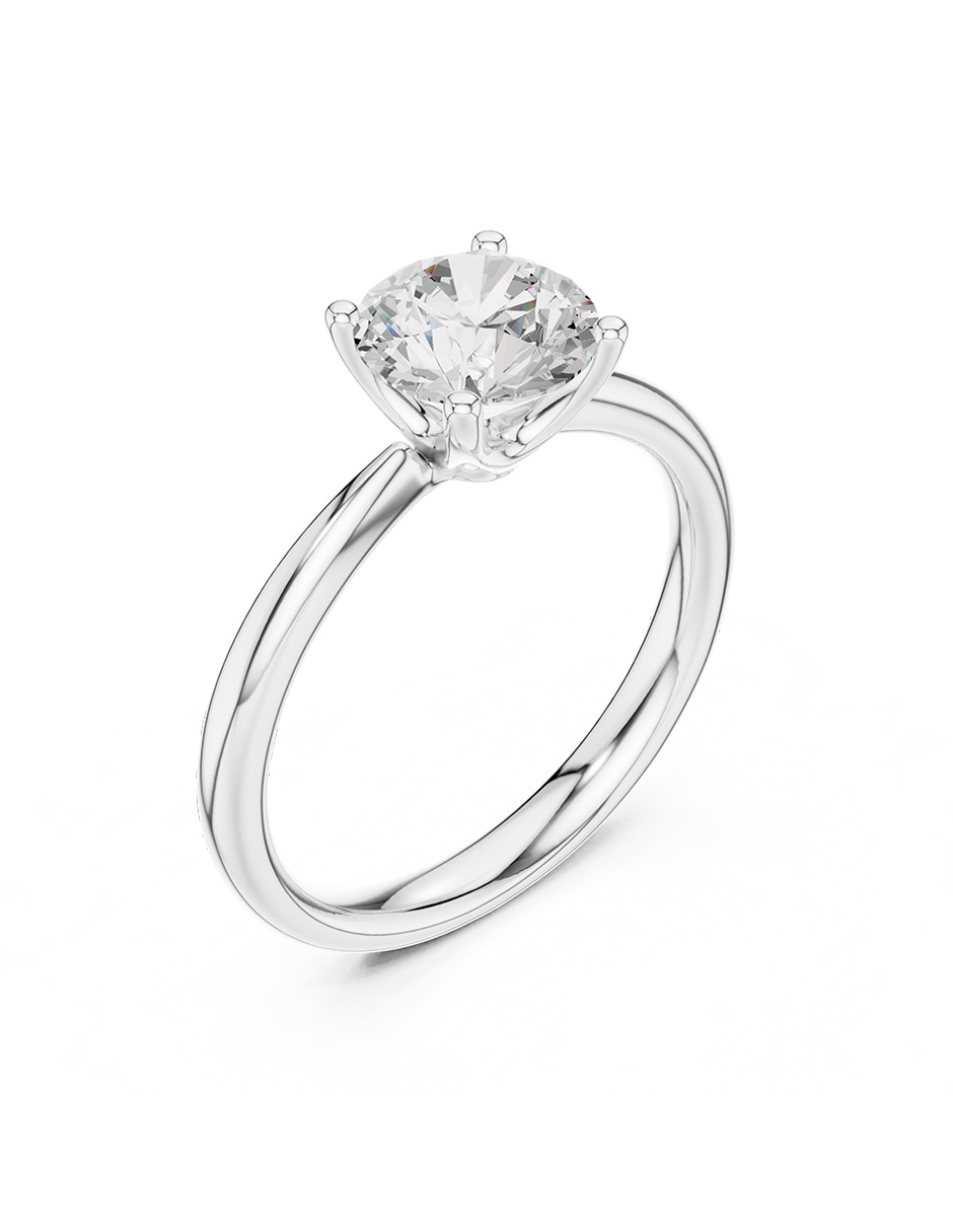 Anillo de compromiso de oro 14 K 2