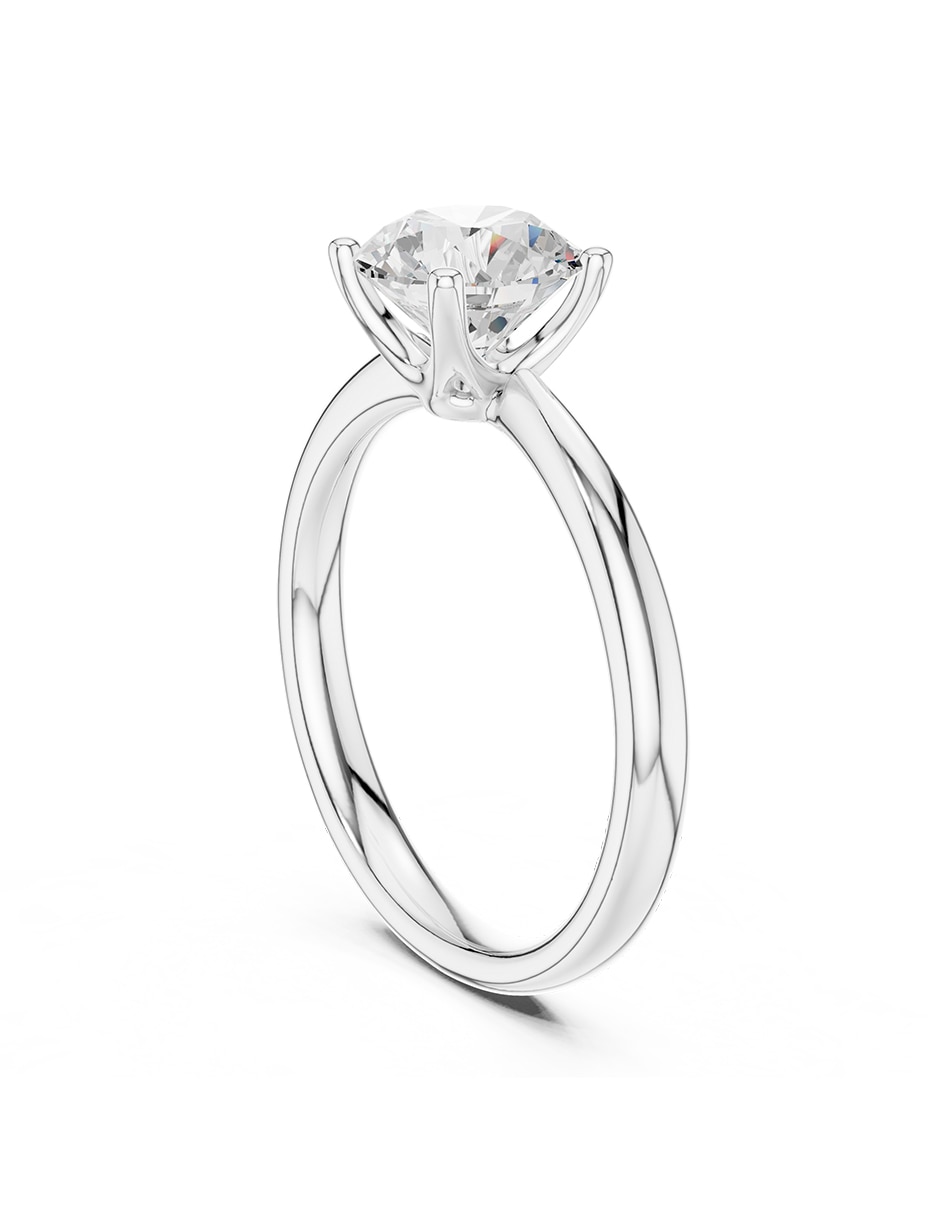 Anillo de compromiso de oro 14 K 3
