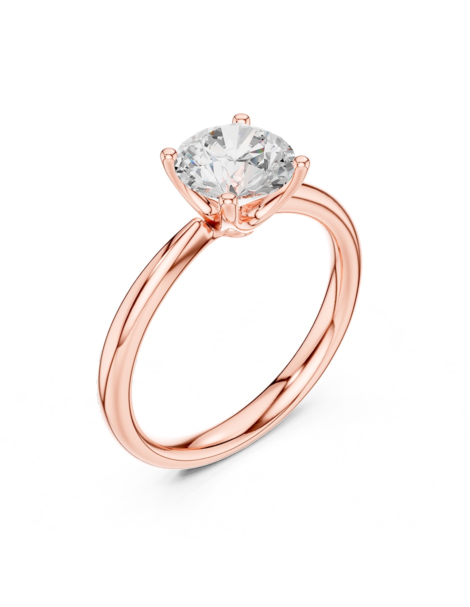 Anillo de compromiso de oro 9 K 2