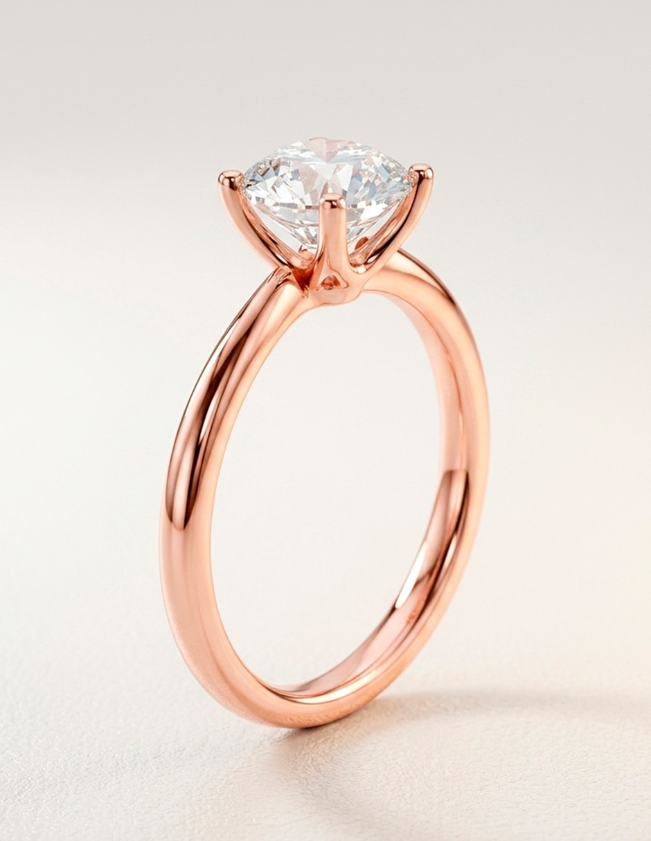 Anillo de compromiso de oro 9 K 7