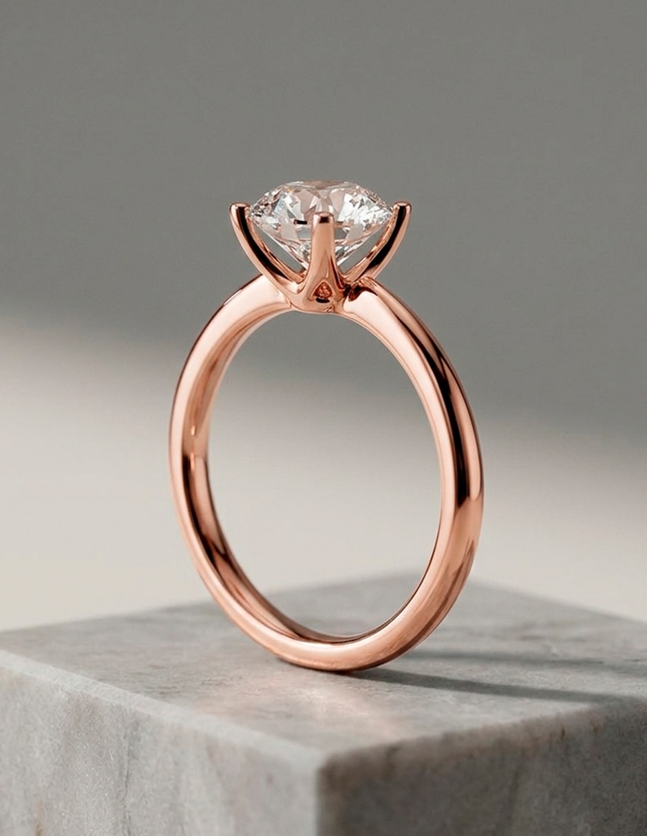 Anillo de compromiso de oro 9 K 9