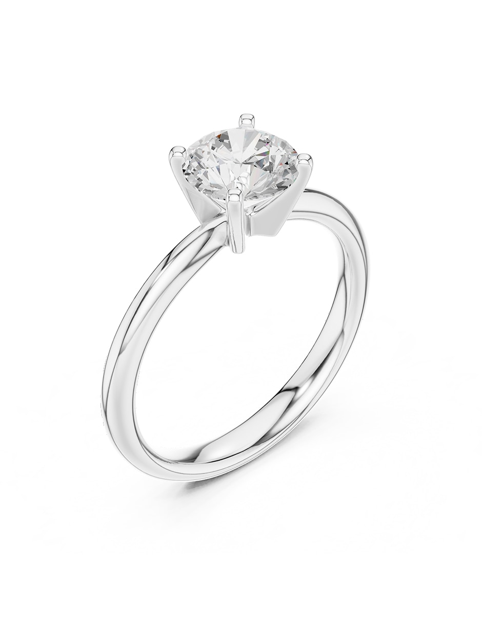 Anillo de compromiso de Oro 14 K Zirconia cúbica 2
