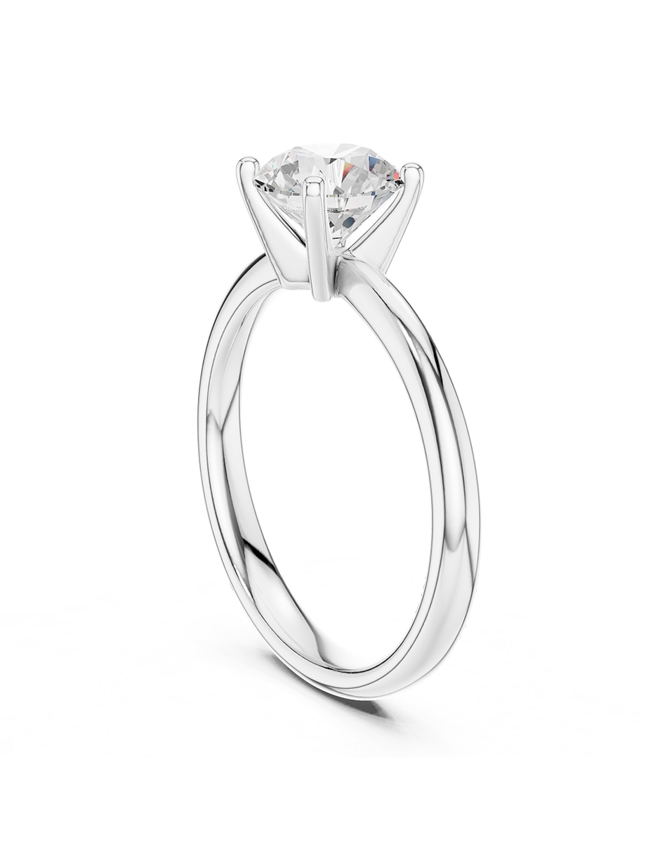 Anillo de compromiso de Oro 14 K Zirconia cúbica 3