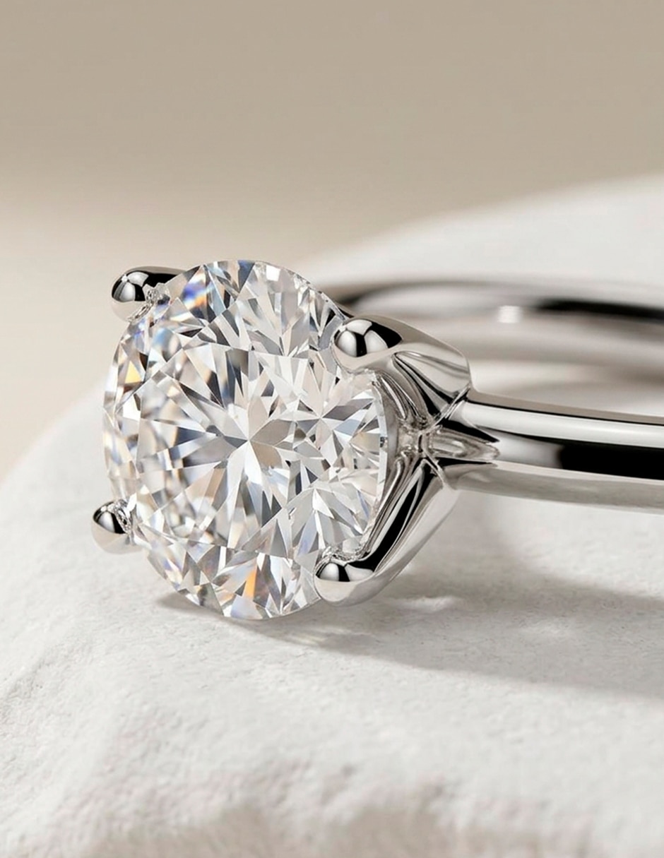 Anillo de compromiso de Oro 14 K Zirconia cúbica 8
