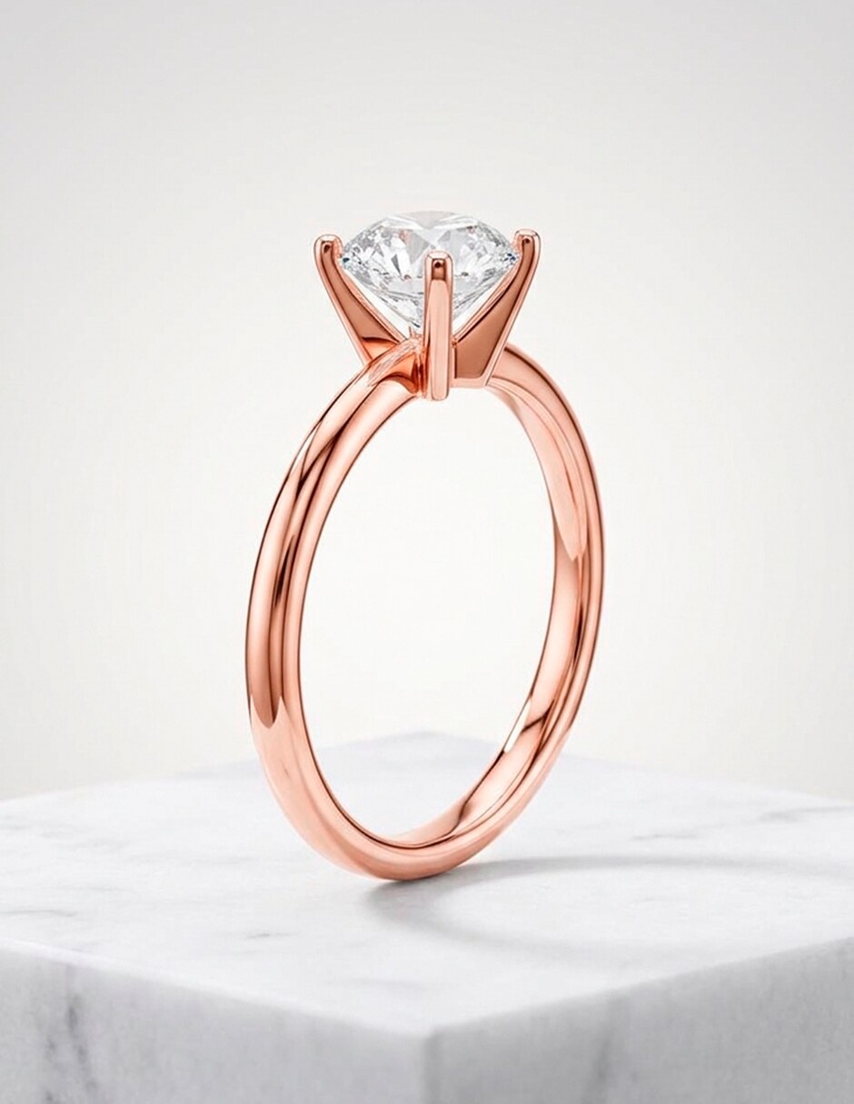 Anillo de compromiso de oro 14 k 8
