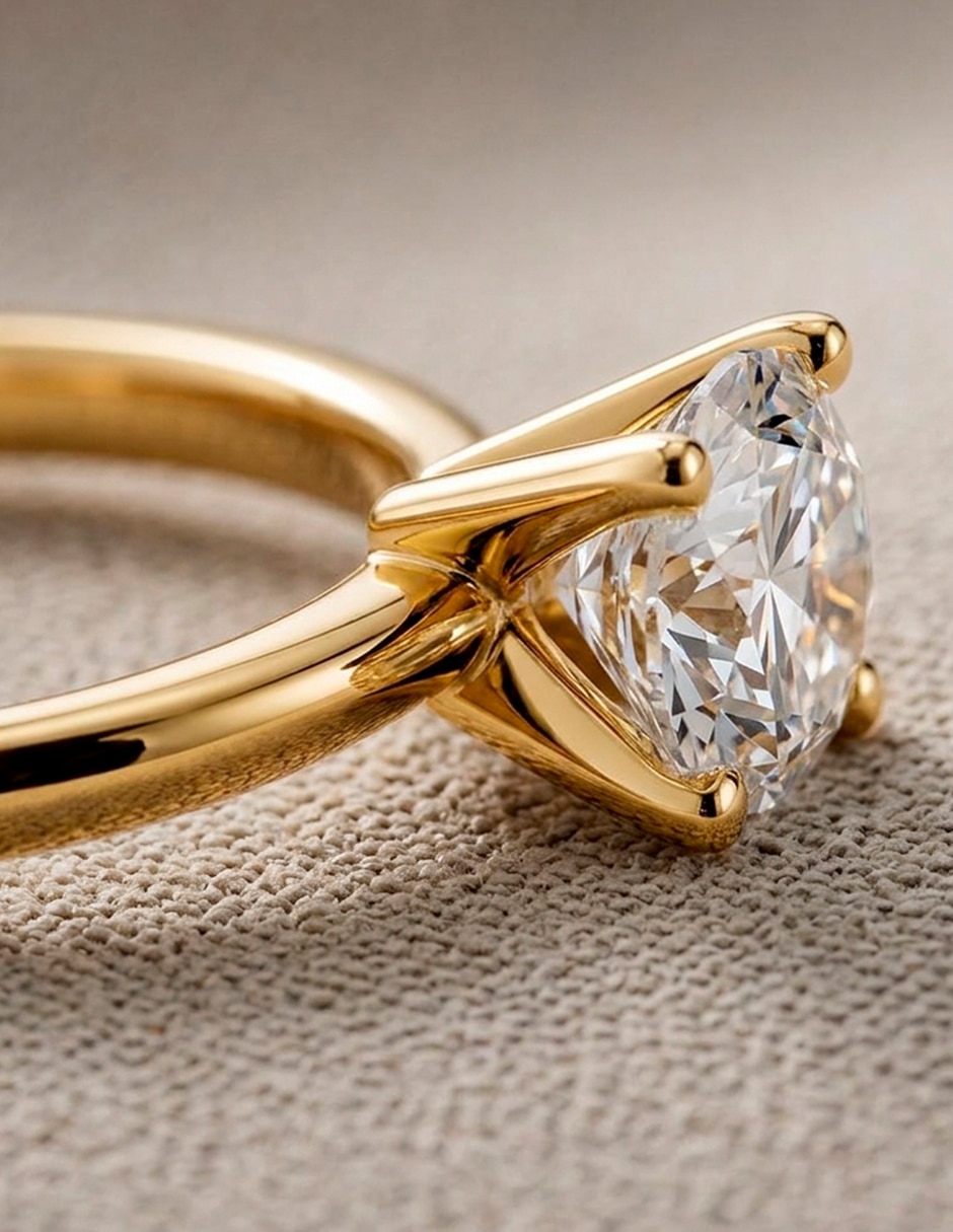 Anillo de compromiso de oro 14 k Amore Mio