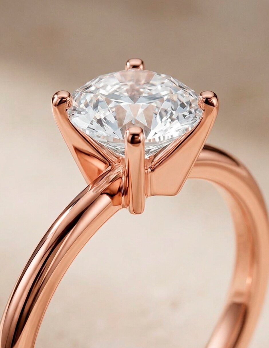 Anillo de compromiso de oro 9 k 8