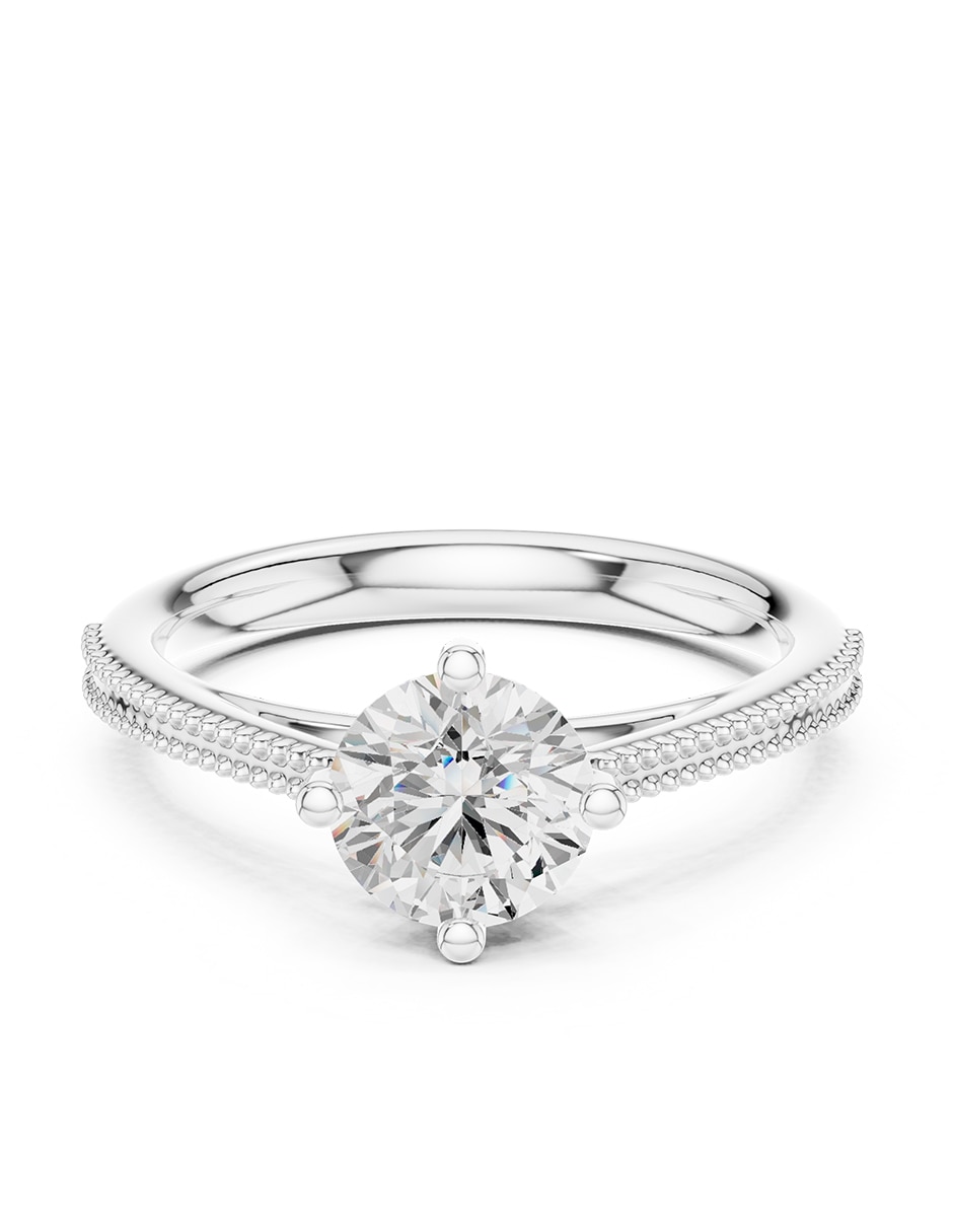 Anillo de compromiso de Oro 18 K Zirconia cúbica 1