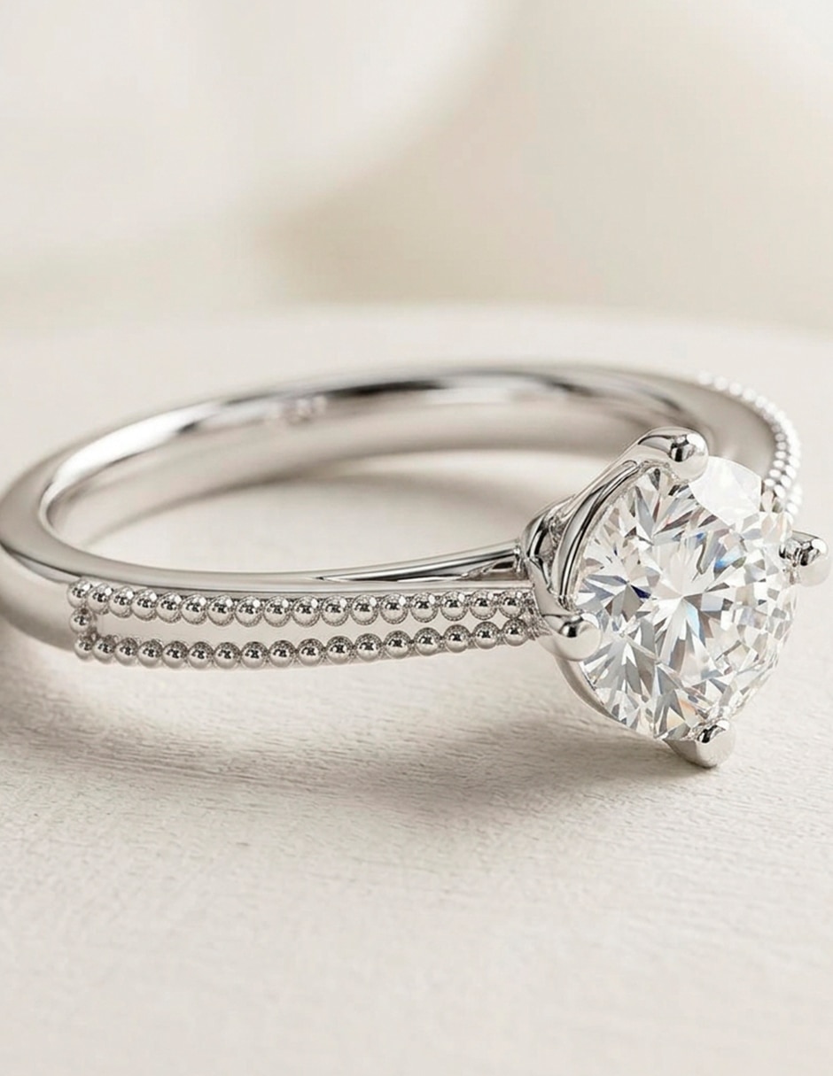 Anillo de compromiso de Oro 18 K Zirconia cúbica 8