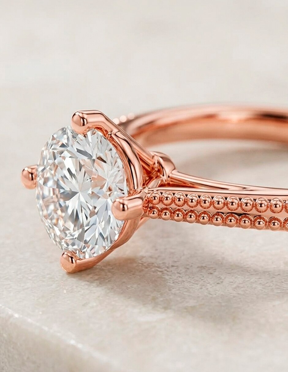 Anillo de compromiso de oro 14 k 6