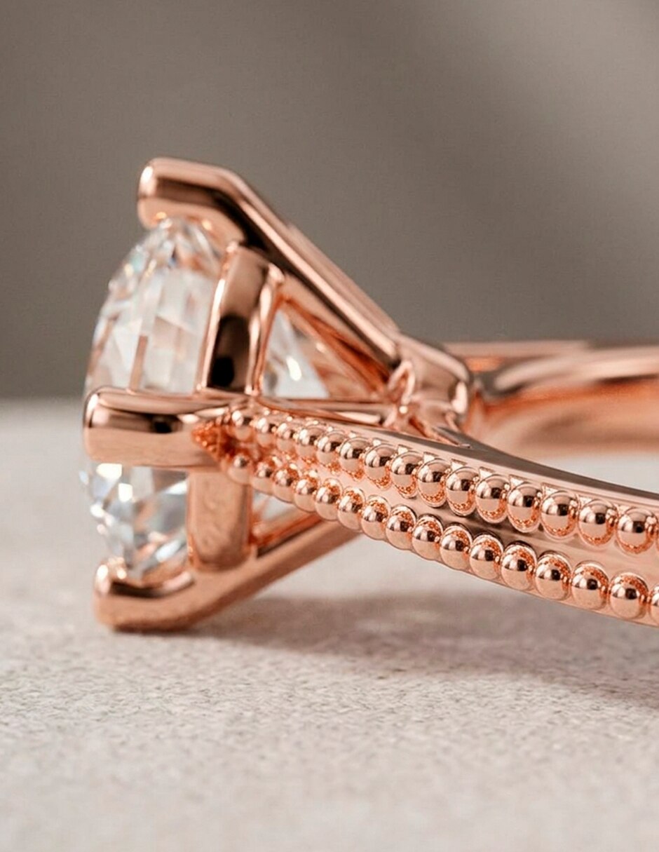Anillo de compromiso de oro 14 k 7