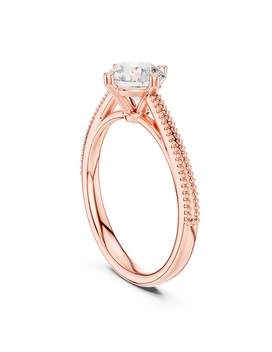 Anillo de compromiso de oro 14 k 3