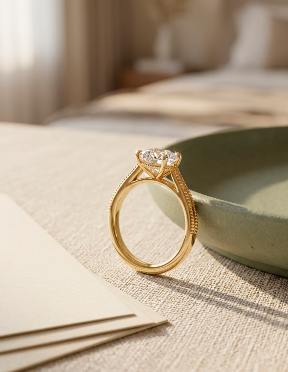 Anillo de compromiso de oro 9 k Amore Mio