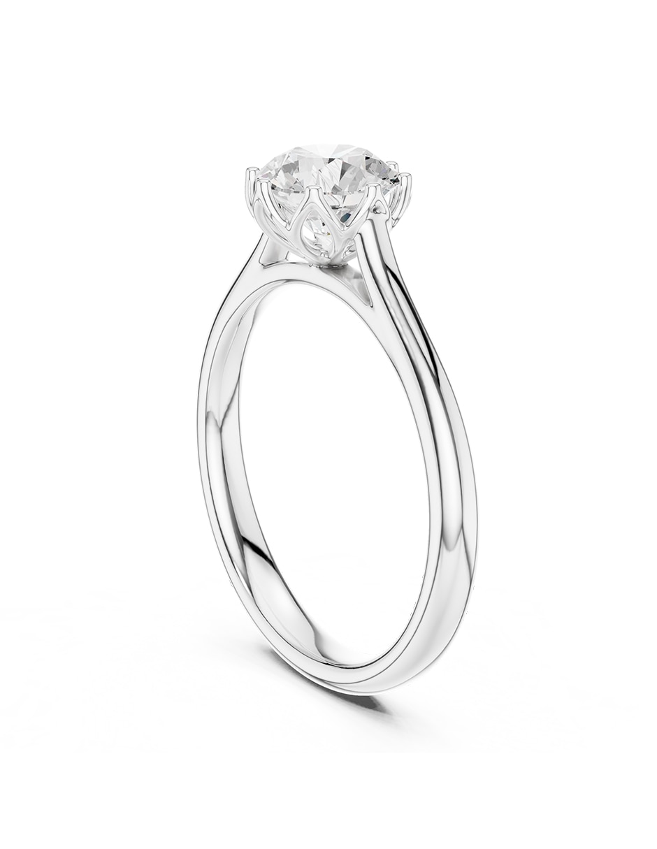 Anillo de compromiso de Oro 14 K Zirconia cúbica 3