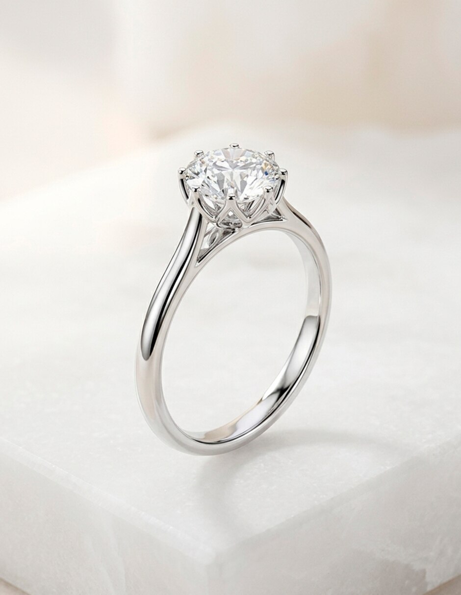 Anillo de compromiso de oro 18 k 9