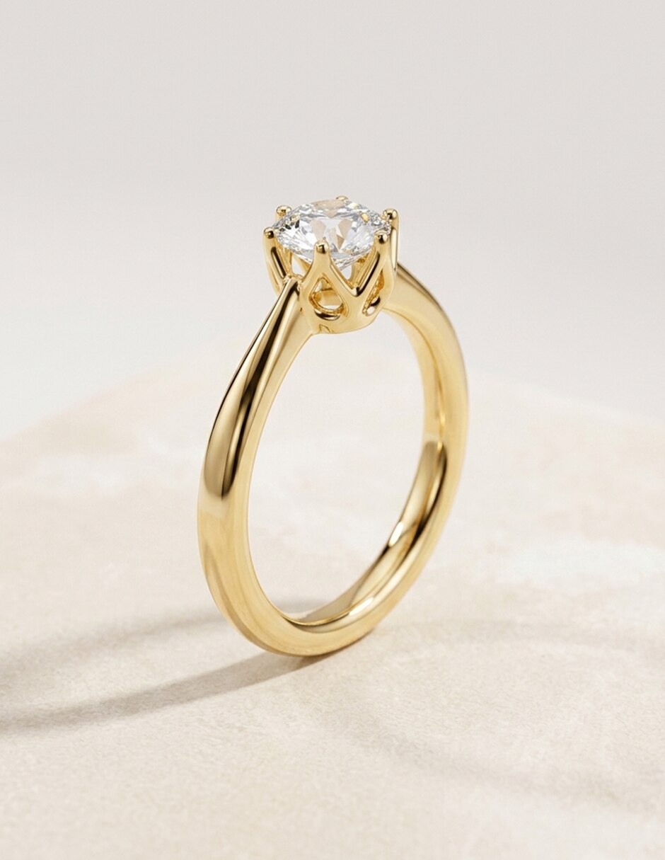 Anillo de compromiso de oro 18 K Amore mio diamante de laboratorio