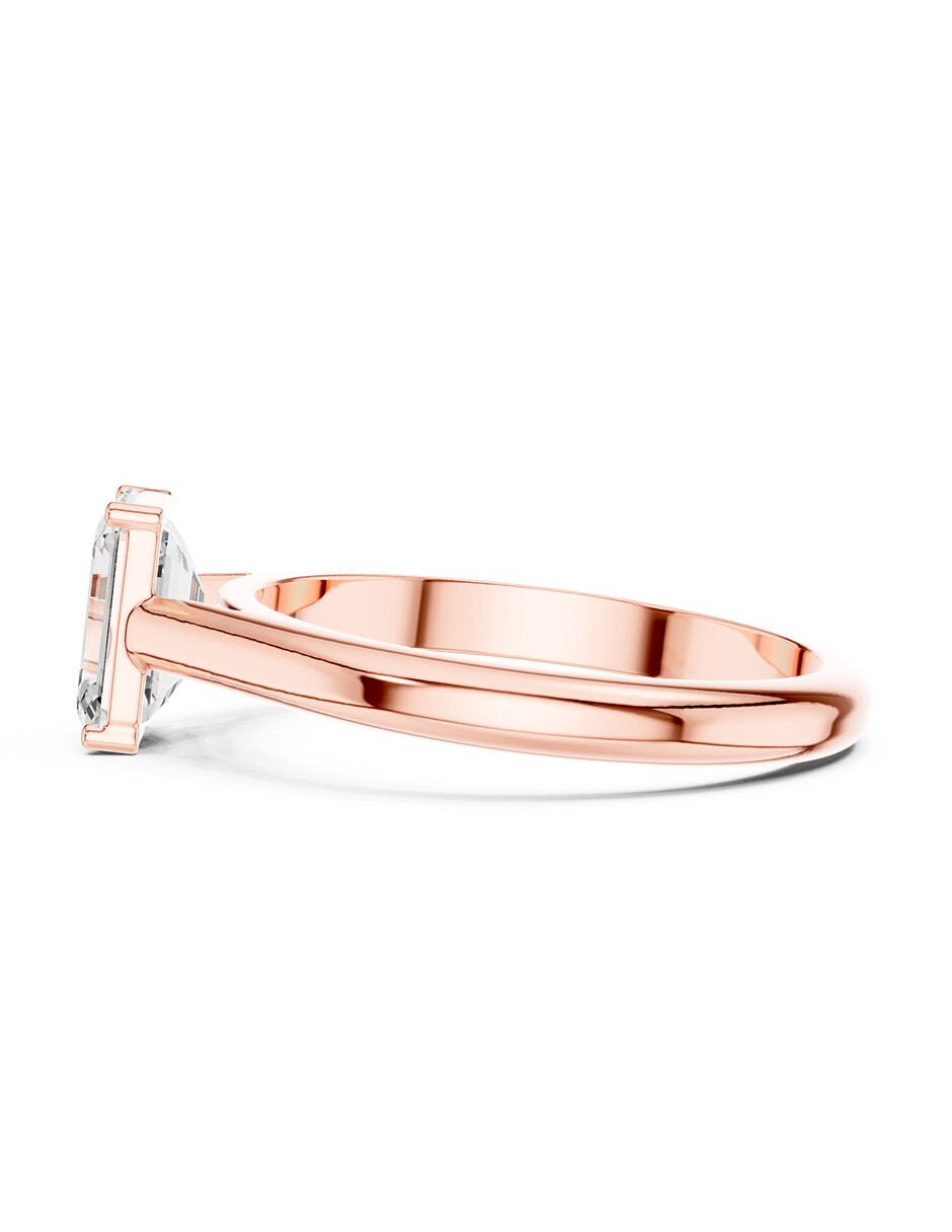 Anillo de compromiso de oro 9 K diamante de laboratorio 5