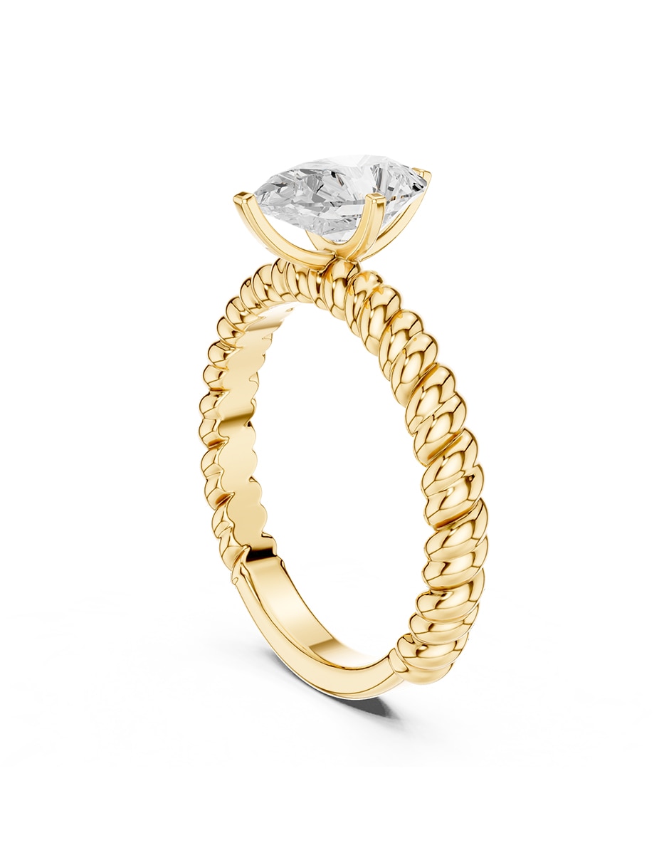 Anillo de compromiso de oro 9 K Amore mio diamante de laboratorio