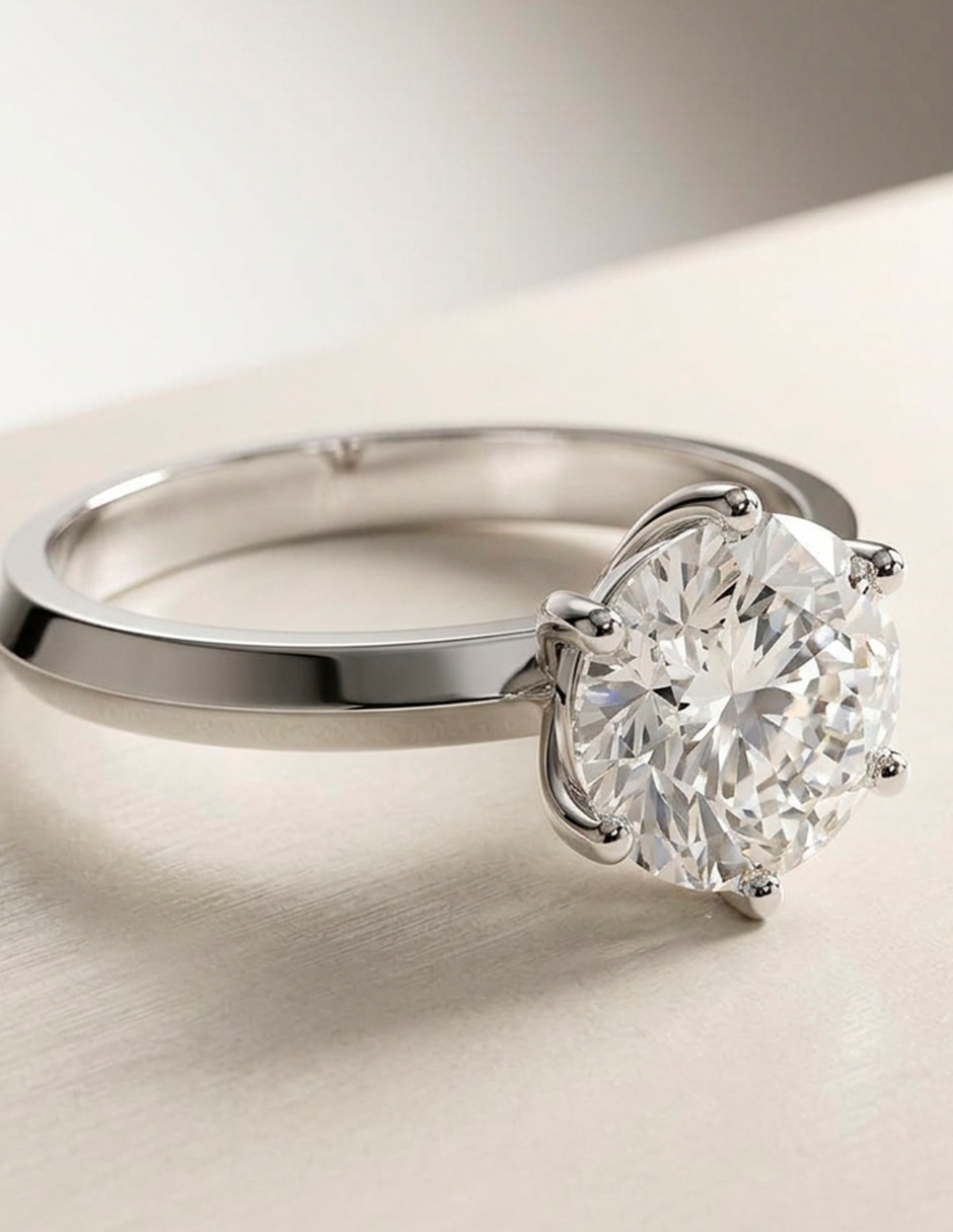 Anillo de compromiso de Oro 18 K Zirconia cúbica 7