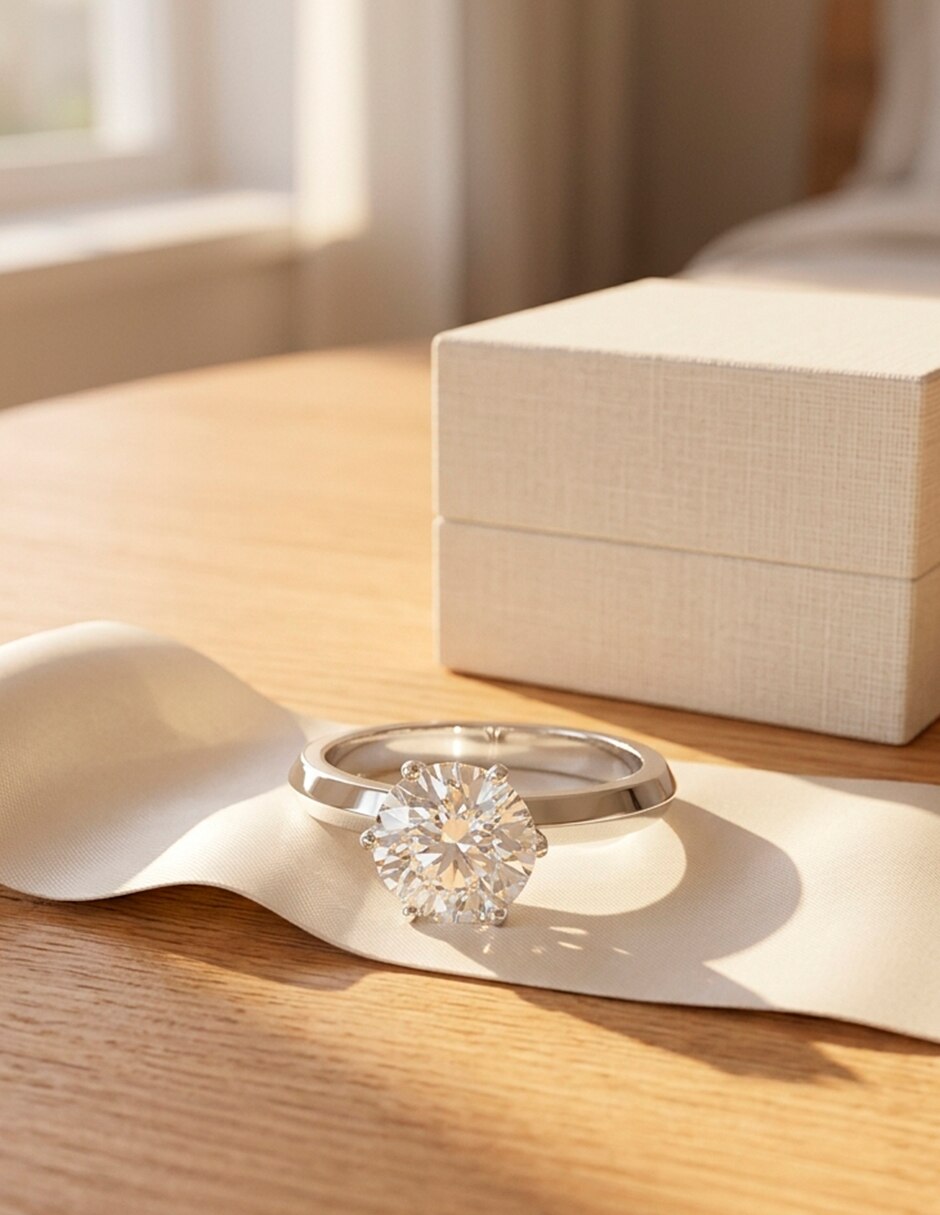 Anillo de compromiso de oro 18 k 10