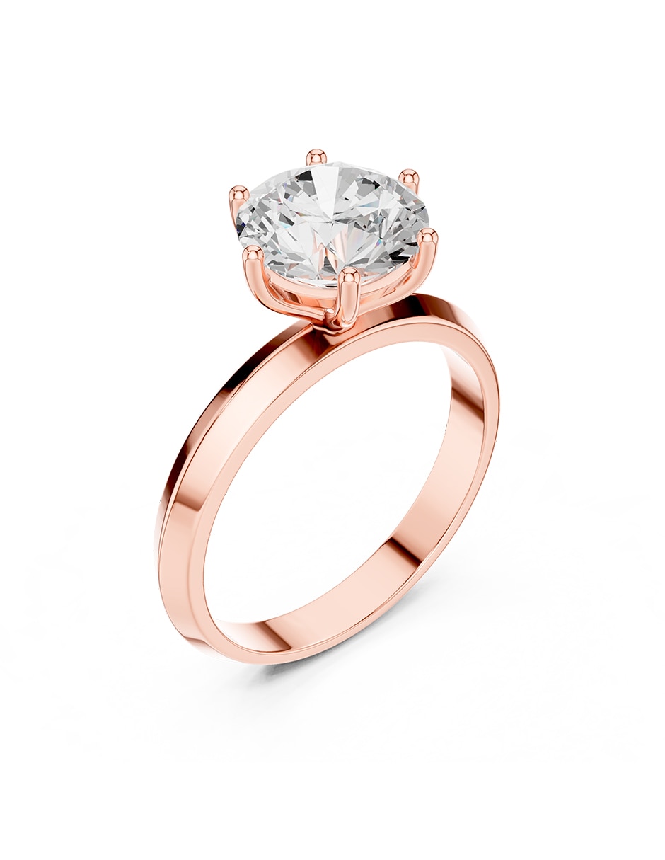 Anillo de compromiso de oro 18 k 2
