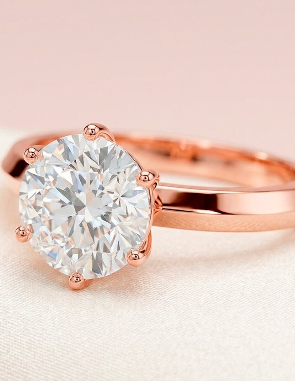 Anillo de compromiso de oro 18 k 6