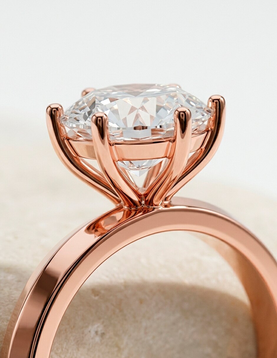 Anillo de compromiso de oro 18 k 8