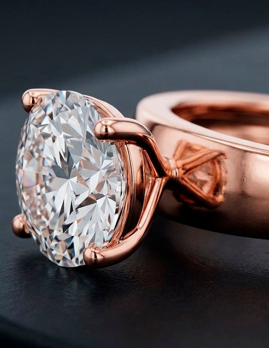 Anillo de compromiso de oro 14 k zirconia cúbica 9