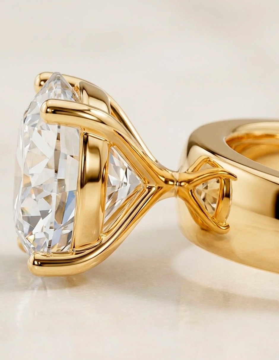 Anillo de compromiso de oro 18 k amore mio zirconia cúbica
