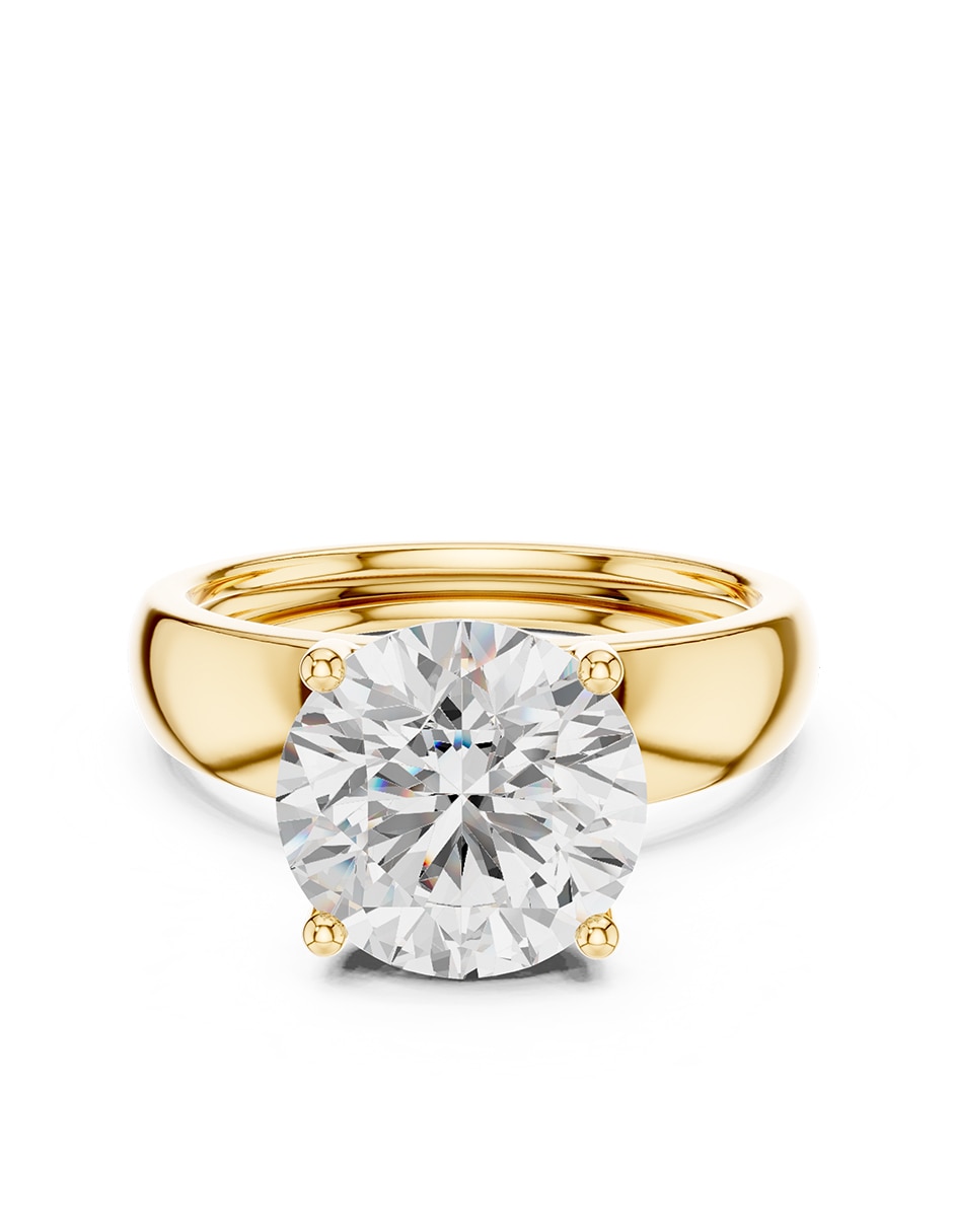 Anillo de compromiso de Oro 9 k Amore Mio! Diamante de laboratorio