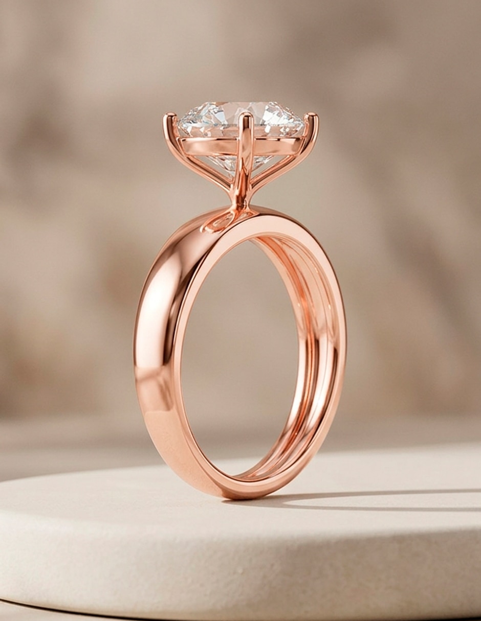 Anillo de compromiso de oro 18 k 8