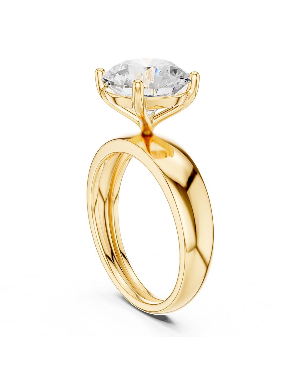 Anillo de compromiso de oro 14 k amore mio