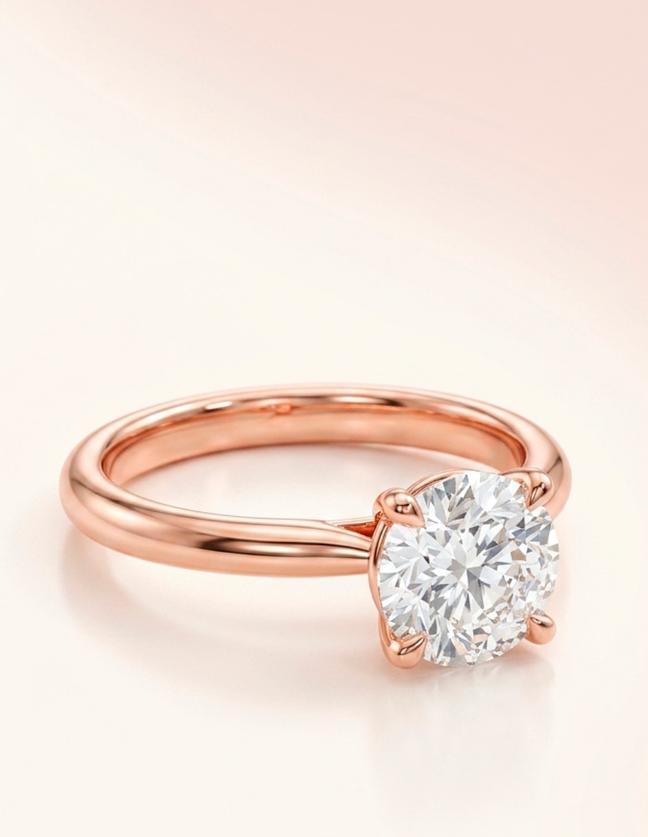Anillo de compromiso de oro 9 k 10