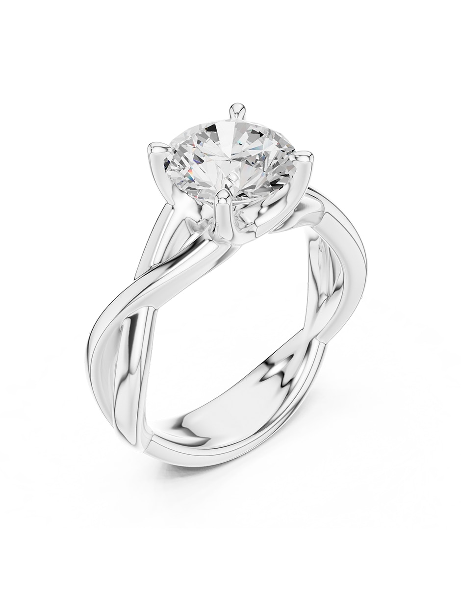 Anillo de compromiso de oro 9 k zirconia cúbica 2