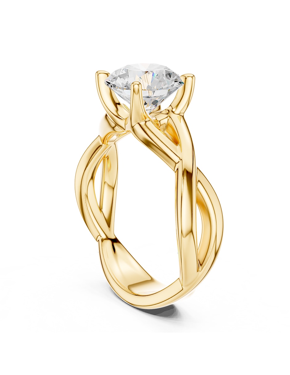 Anillo de compromiso de oro 9 k Amore Mio zirconia cúbica