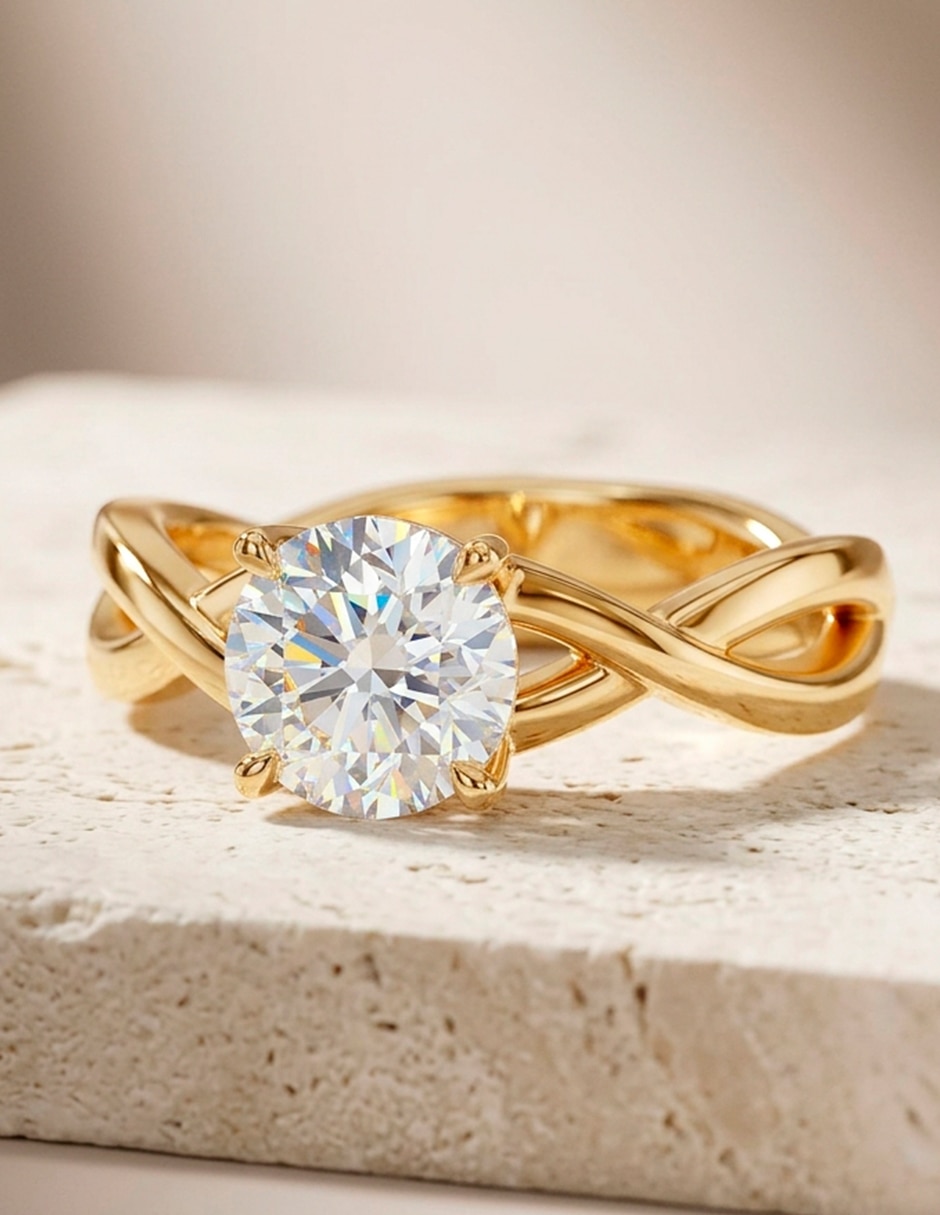 Anillo de compromiso de oro 18 k Amore Mio