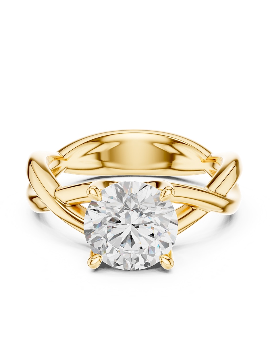 Anillo de compromiso de Oro 9 k Amore Mio! Diamante de laboratorio