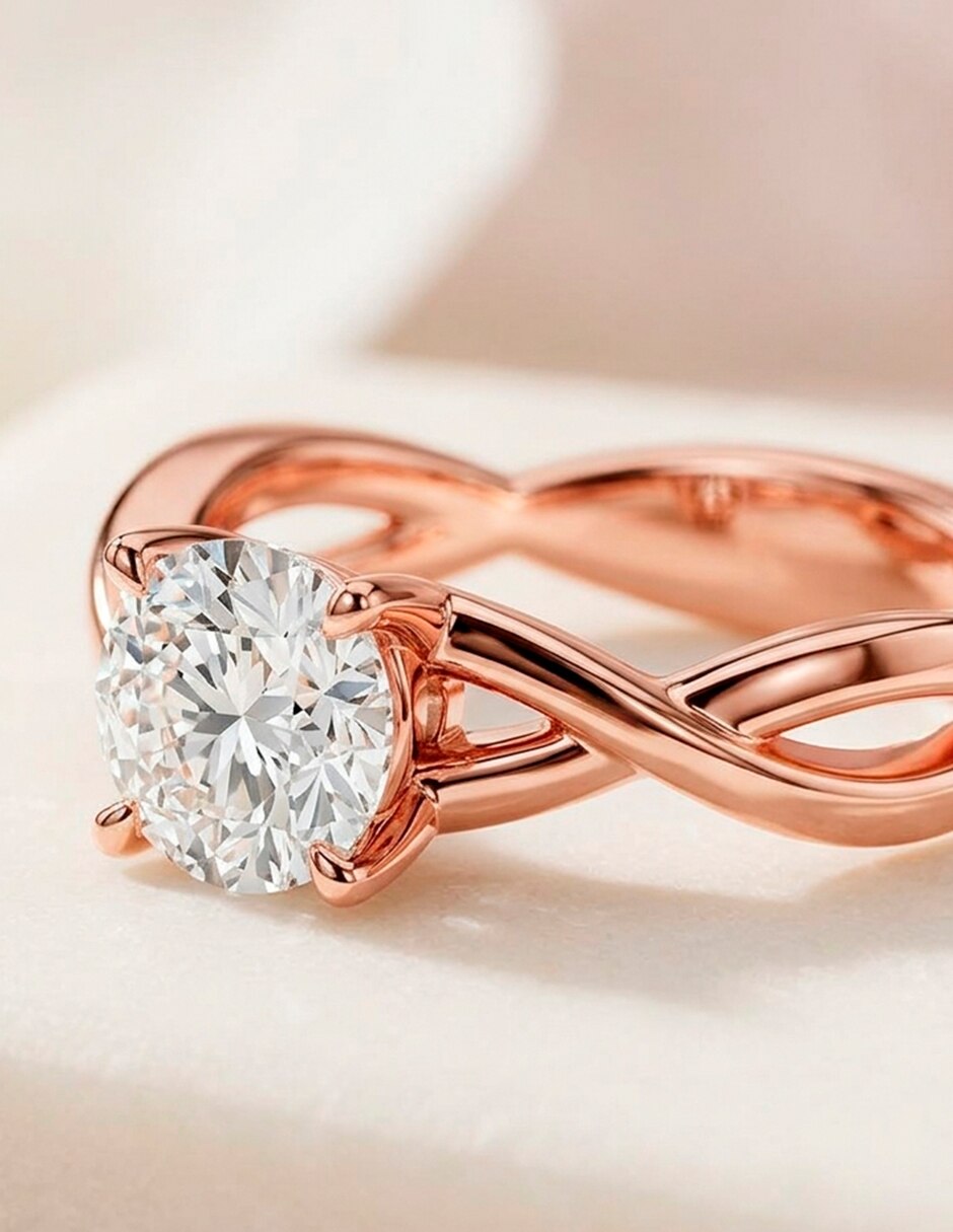 Anillo de compromiso de oro 9 k 8